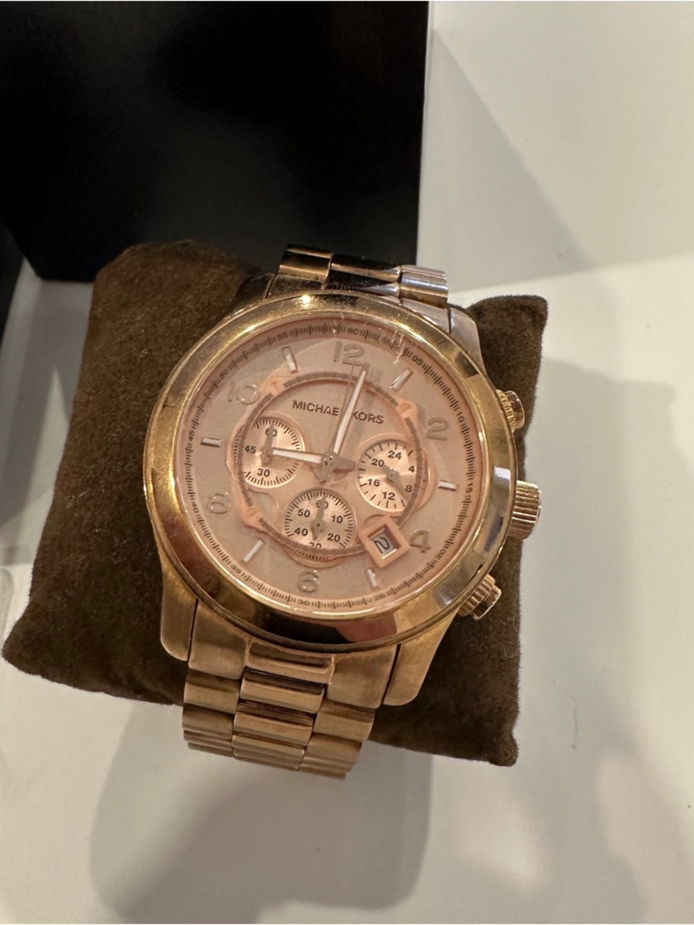 Michael Kors Rose Gold-Tone Chronograph Watch